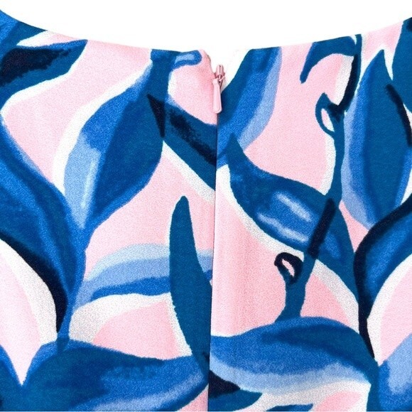 The Lilly Pulitzer Donna Romper Palm Print Pink Tropics Tint Heat Wave Size 00 - Picture 8 of 10